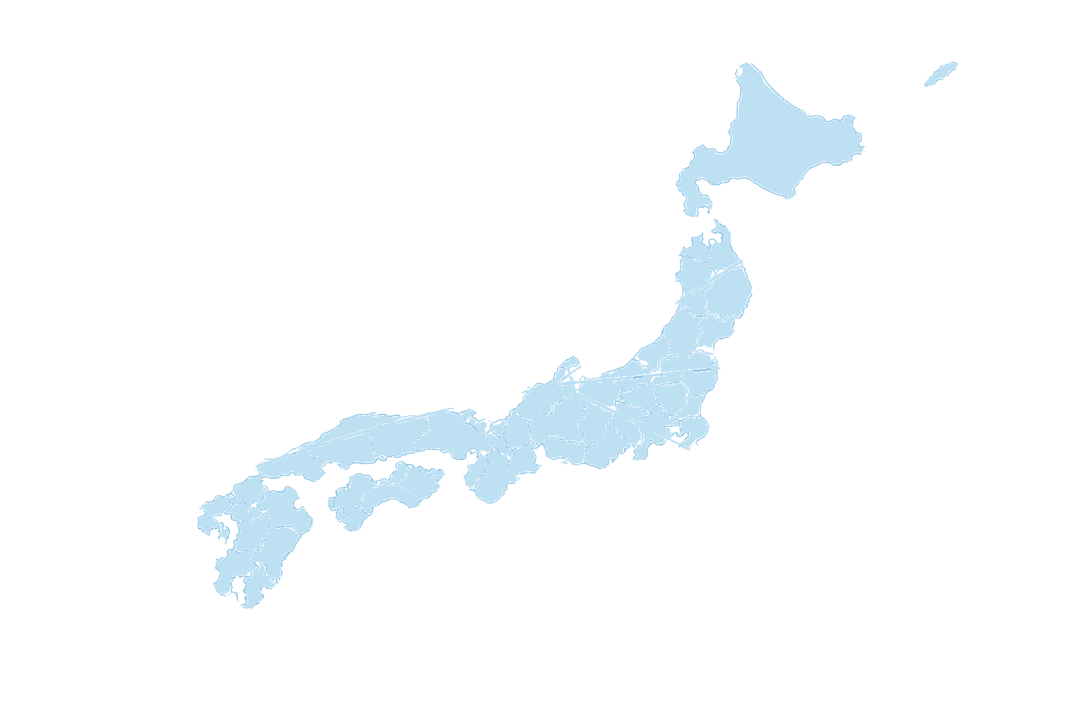 全国に広がる aqua vivi のメンテナンス・サポート網を示す日本地図